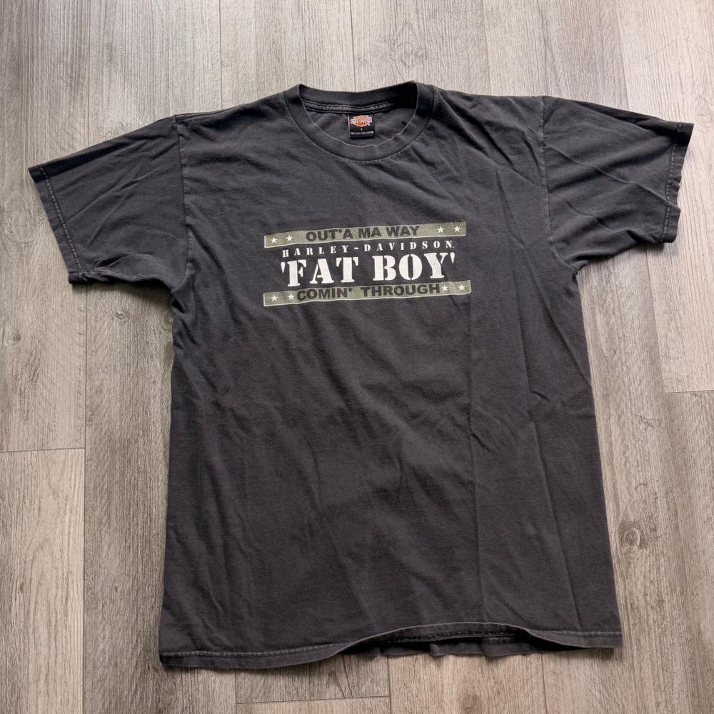 Harley-Davidson Mens L Fat Boy Las Vegas Faded Tee